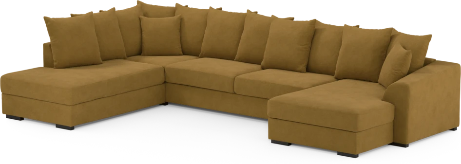 Town - 3-sits soffa med divan vänster och schäslong höger - Gul