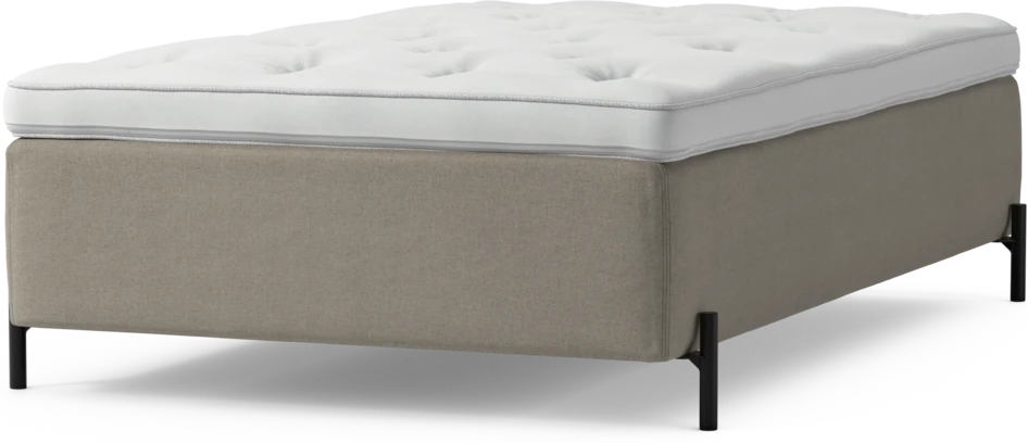 Delux Dream - Ramsäng, enkelsäng med bäddmadrass och sängben - Beige