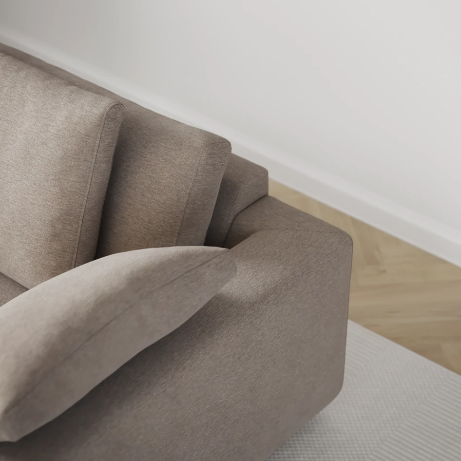 Amie - 3-sits med divan höger - Beige