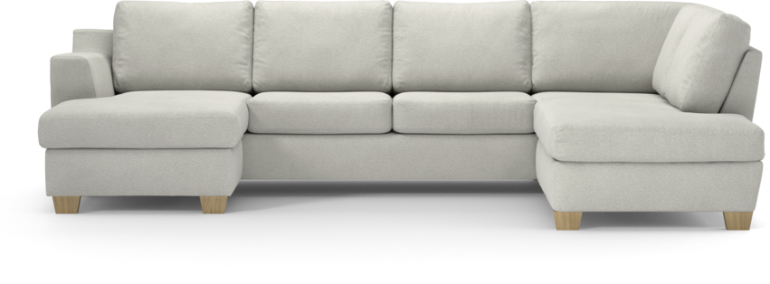 Friday - 3-sits soffa med schäslong vänster och divan höger - Vit