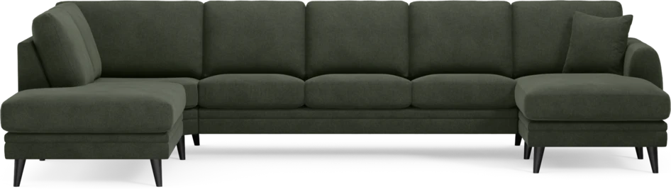 Eden - 3-sits soffa med divan vänster och schäslong höger - Grön