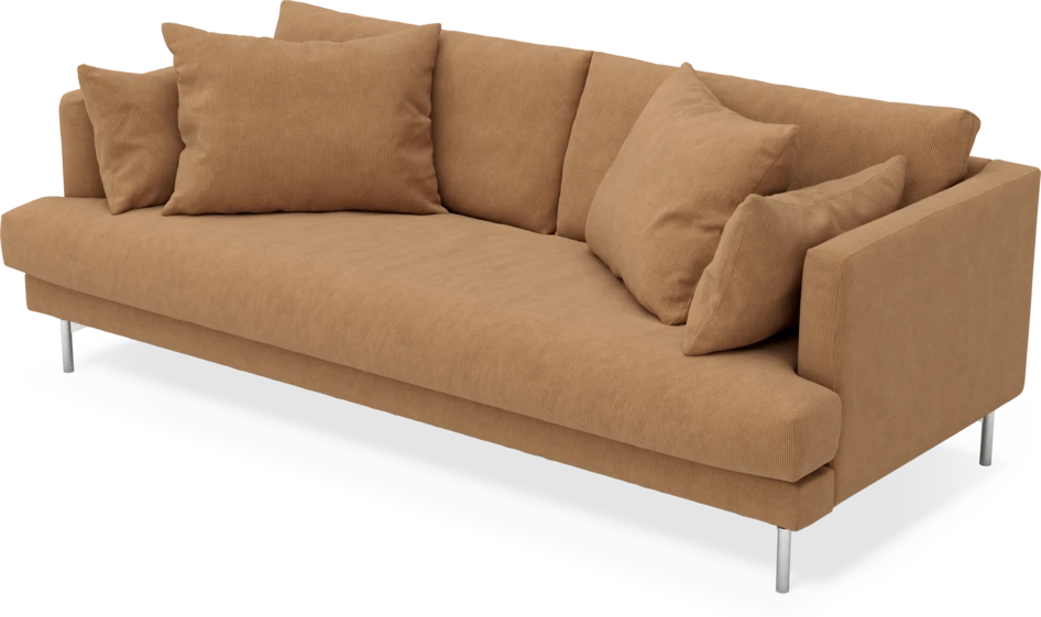 Harper - 3-sits soffa, hel dyna - Gul