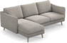 Madison Lux - 2-sits soffa med schäslong vänster - Grå