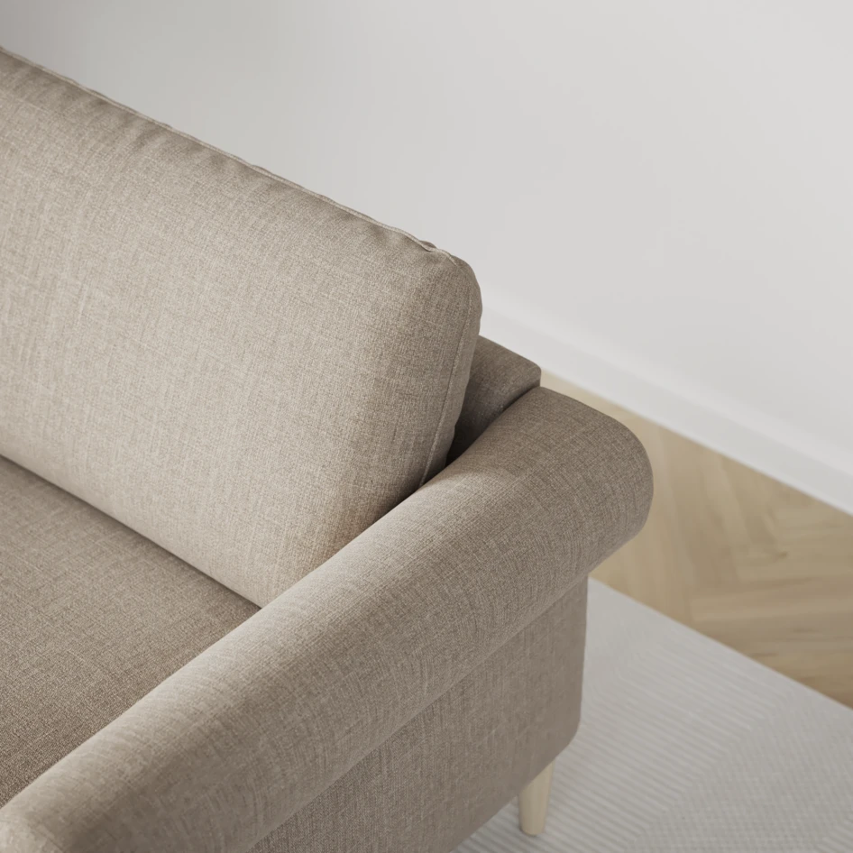 Bridge - 3-sits soffa svängd - Beige