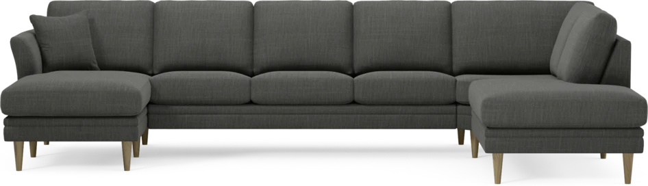 Eden - 3-sits soffa med schäslong vänster och divan höger - Grå