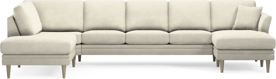 Eden - 3-sits soffa med divan vänster och schäslong höger - Vit
