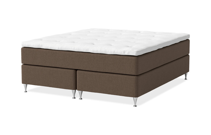 Dream Delux - Kontinentalsäng, dubbelsäng med bäddmadrass Sleep Delux vit - Brun