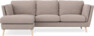 Madison Lux - 2-sits soffa med schäslong vänster - Beige