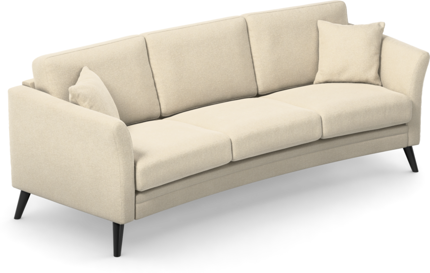Eden - 3-sits svängd - Beige
