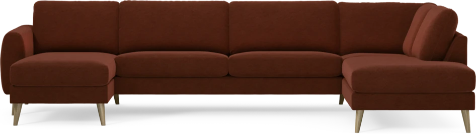 Bridge - 3-sits soffa med schäslong vänster och divan höger - Orange