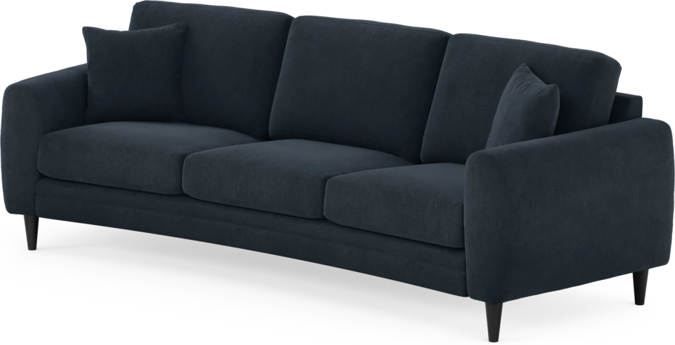Eden - 3-sits soffa svängd - Blå