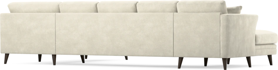 Eden - 3-sits soffa med schäslong vänster och divan höger - Vit