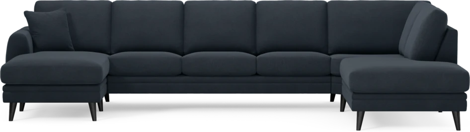 Eden - 3-sits soffa med schäslong vänster och divan höger - Blå