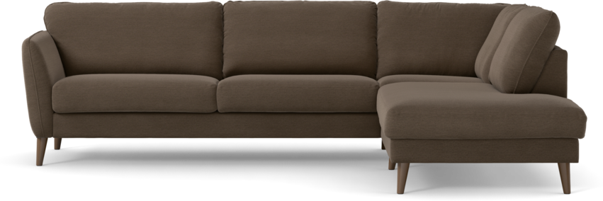 Bridge - 3-sits soffa med divan höger - Brun