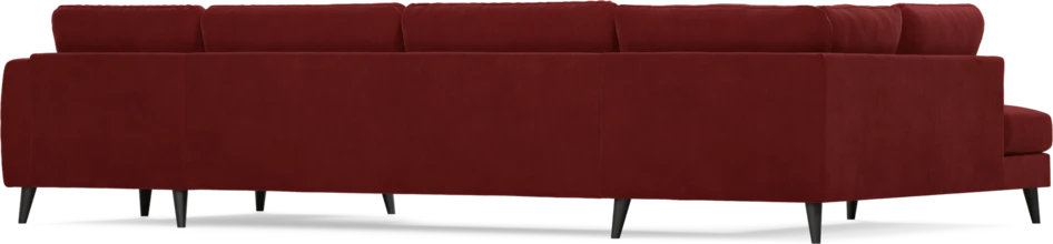 Bridge - 3-sits soffa med divan vänster och schäslong höger - Röd