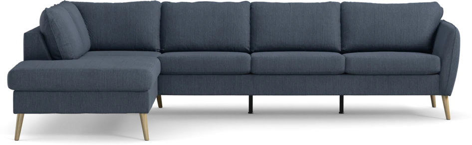 County - 3-sits soffa med divan vänster - Blå