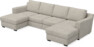 Friday - 2-sits soffa med två schäslonger - Beige