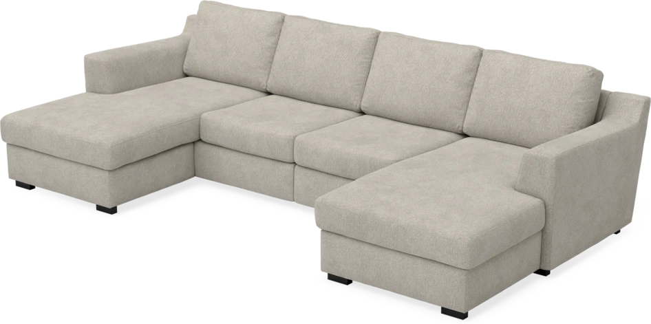 Friday - 2-sits soffa med två schäslonger - Beige