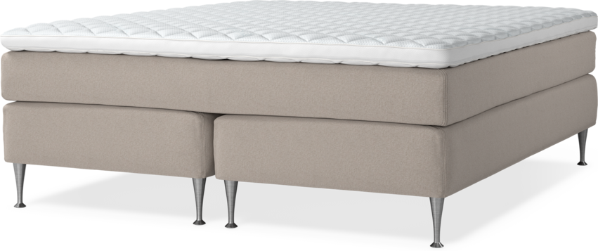 Delux Sense - Kontinentalsäng, dubbelsäng med bäddmadrass - Beige