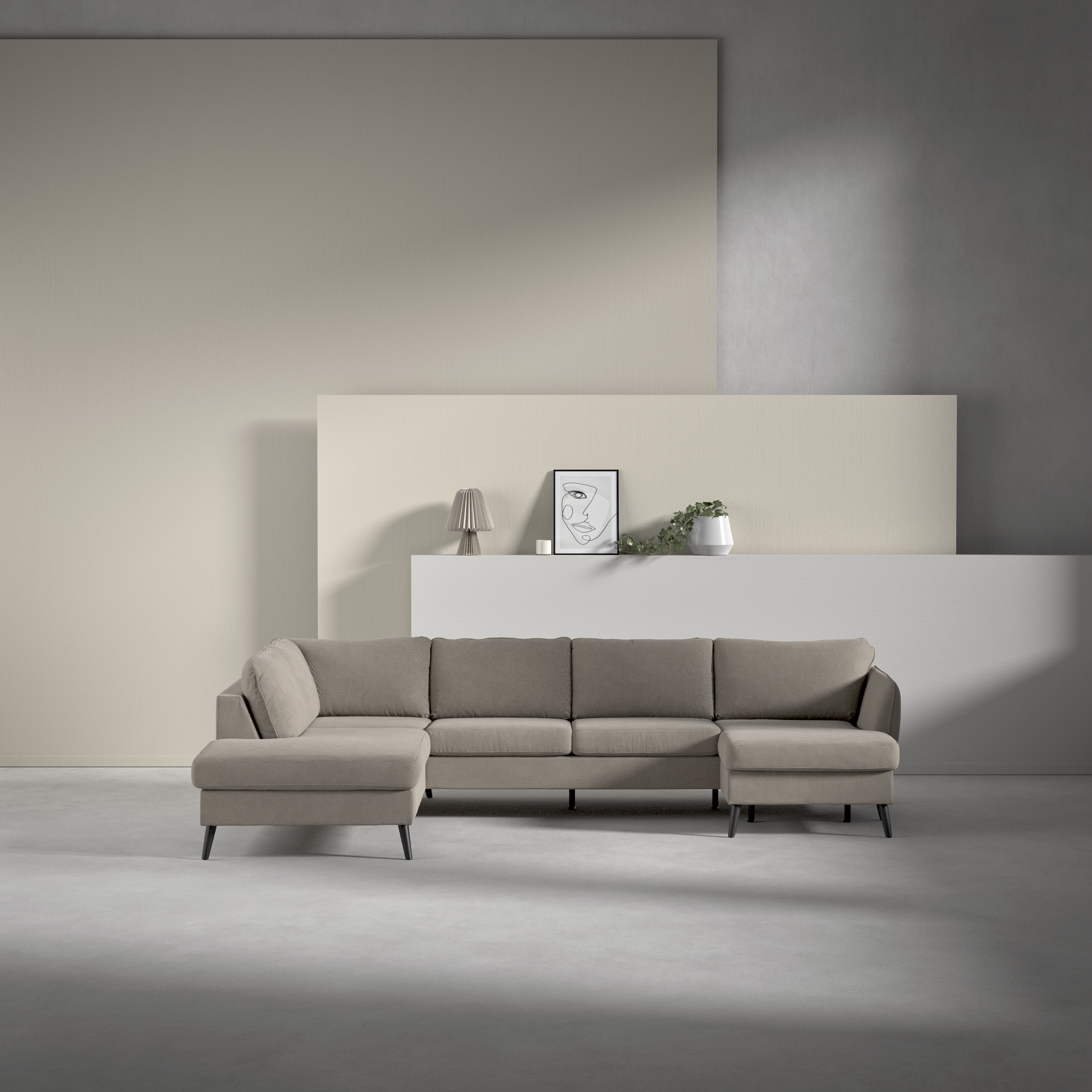 County - 3-sits soffa med divan vänster och schäslong höger - inspiration