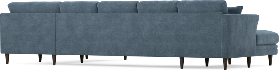 Eden - 3-sits soffa med schäslong vänster och divan höger - Blå
