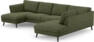 Madison Lux - 2-sits soffa med schäslong vänster och divan höger - Grön