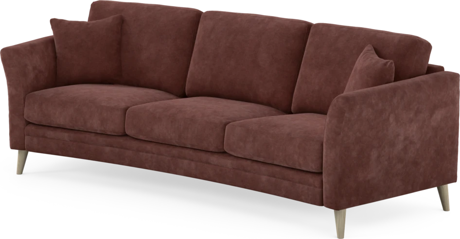 Eden - 3-sits soffa svängd - Röd