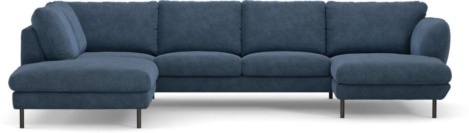 Madison Lux - 2-sits soffa med divan vänster och schäslong höger - Blå