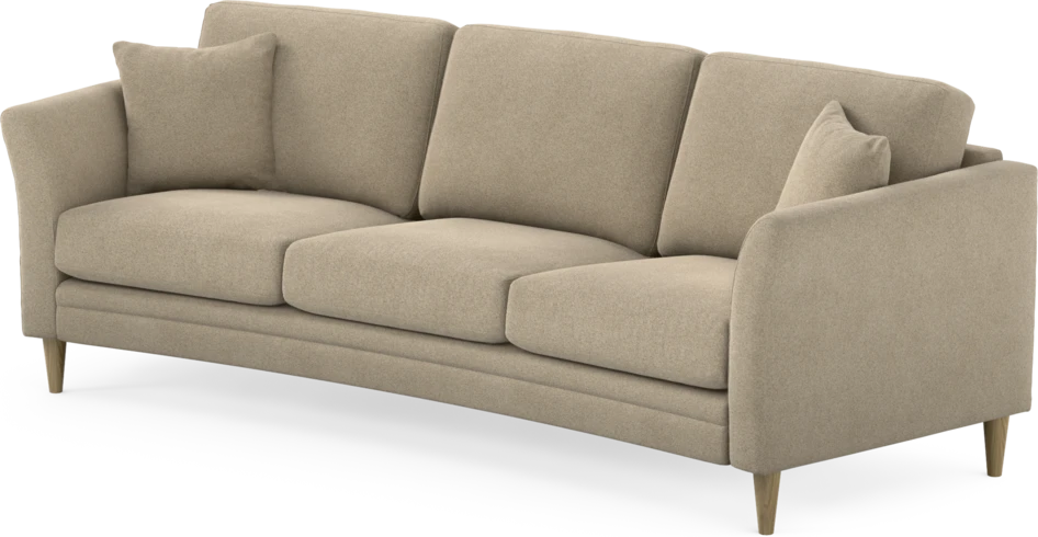 Eden - 3-sits soffa svängd - Beige