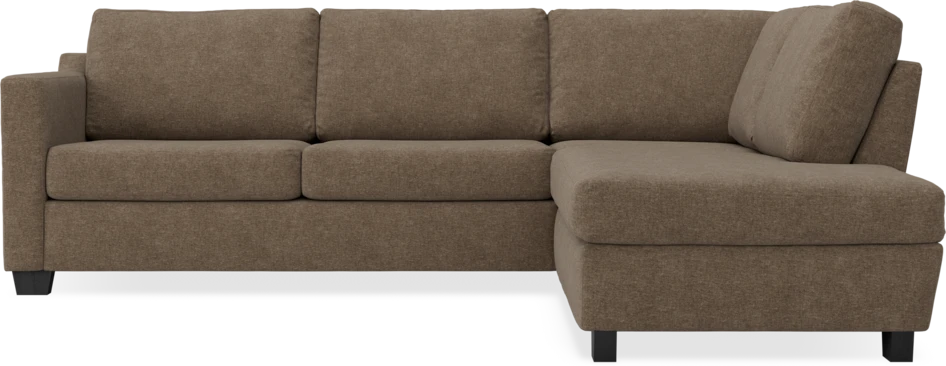 Friday - 2,5-sits soffa med divan höger - Brun