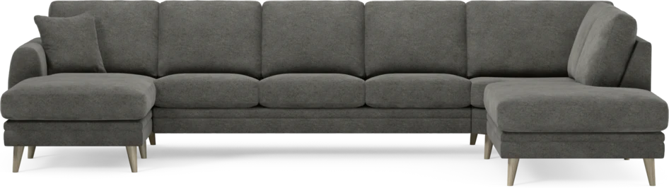 Eden - 3-sits soffa med schäslong vänster och divan höger - Grå