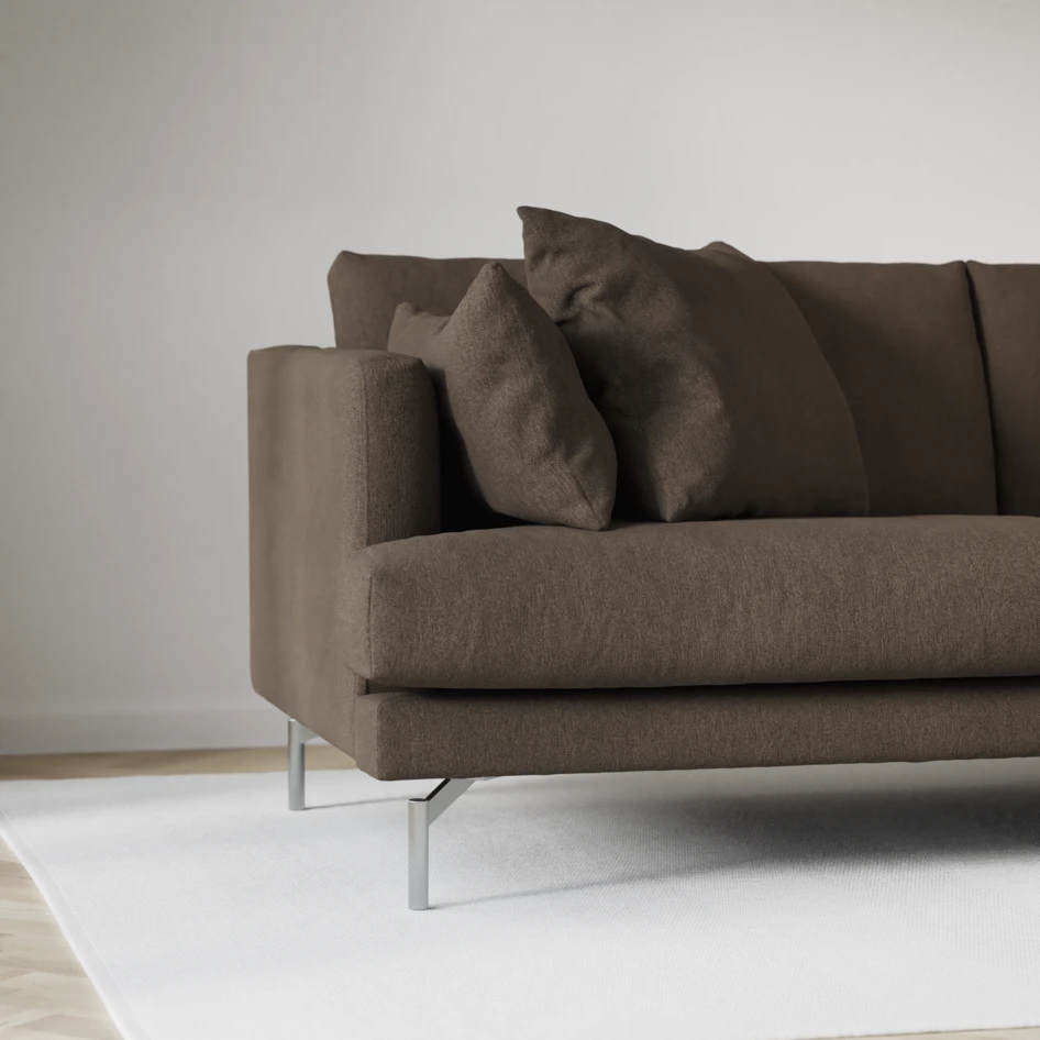 Harper - 3-sits soffa, hel dyna - Brun