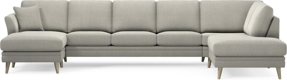 Eden - 3-sits soffa med schäslong vänster och divan höger - Grå