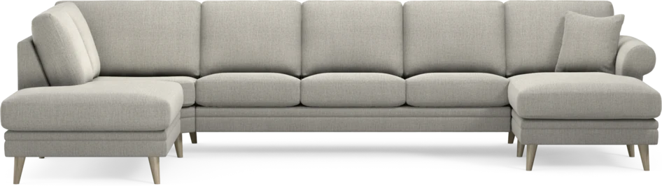 Eden - 3-sits soffa med divan vänster och schäslong höger - Grå