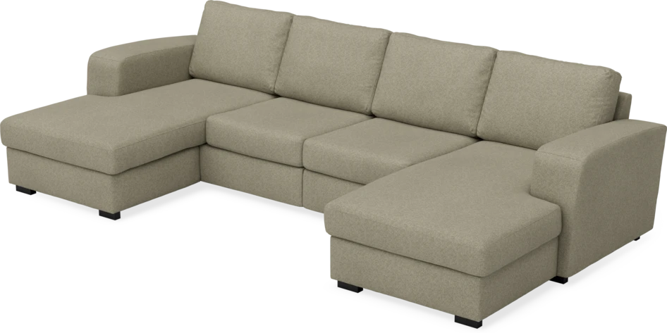 Friday - 2-sits soffa med två schäslonger - Beige