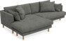 Harper - 4-sits med schäslong XL vänster - Grå