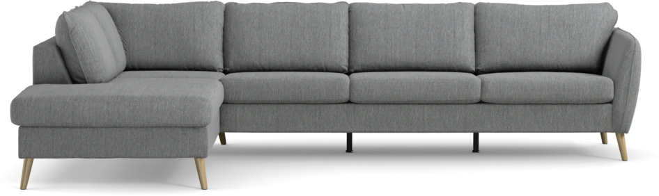County - 3-sits soffa med divan vänster - Grå