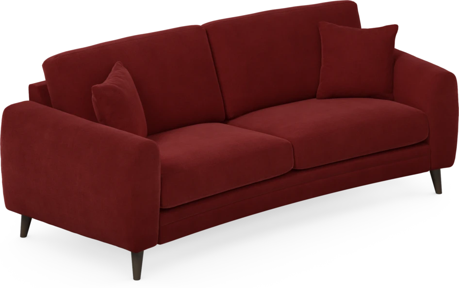 Eden - 2,5-sits soffa svängd - Röd