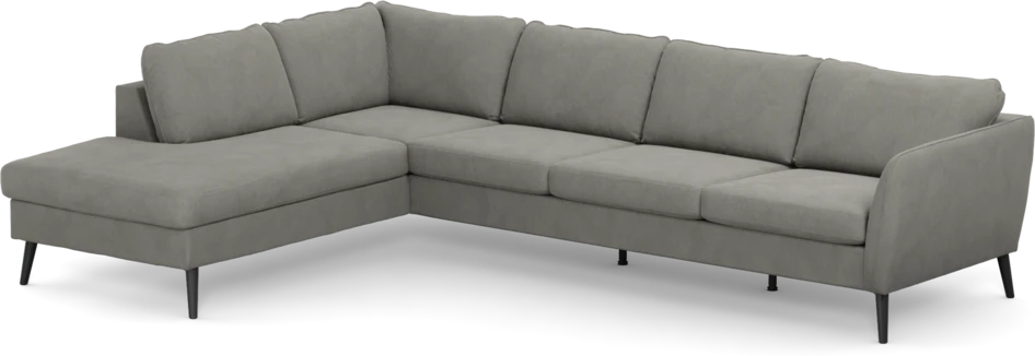 County - 3-sits soffa med divan vänster - Grå