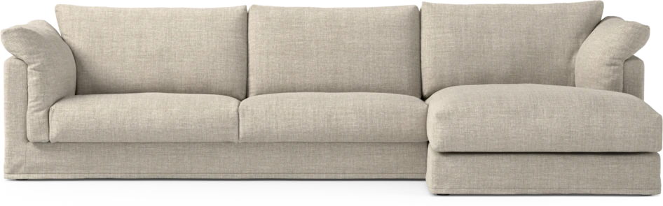 Cherrie Klädsel - Klädsel till 3-sits med schäslong höger - Beige