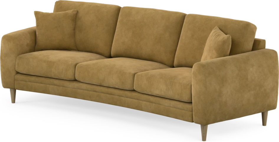Eden - 3-sits soffa svängd - Gul