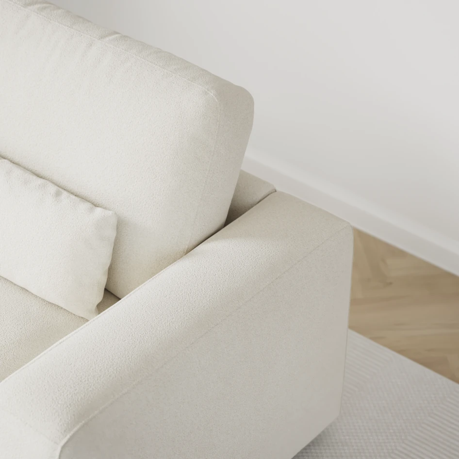 Noma - 3-sits soffa - Vit