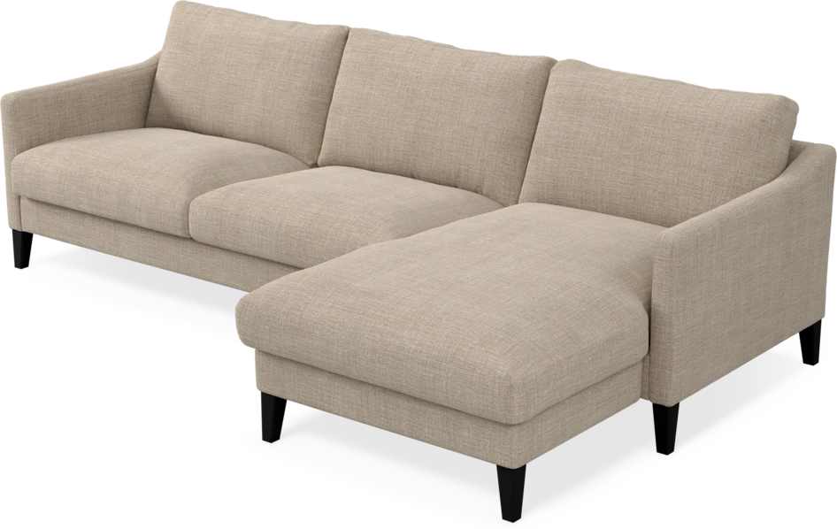 Winston - 3-sits soffa med schäslong, vändbar - Beige