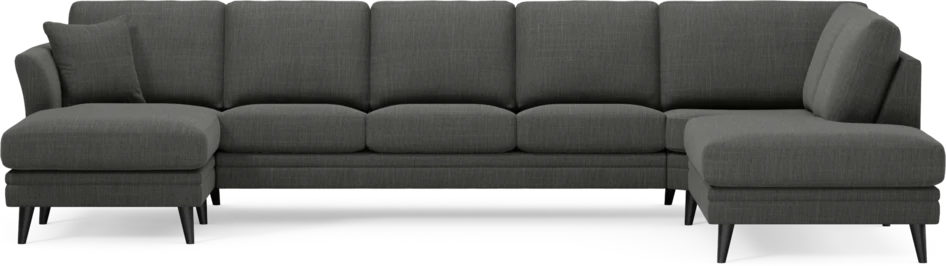 Eden - 3-sits soffa med schäslong vänster och divan höger - Grå