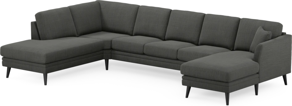 Eden - 3-sits soffa med divan vänster och schäslong höger - Grå
