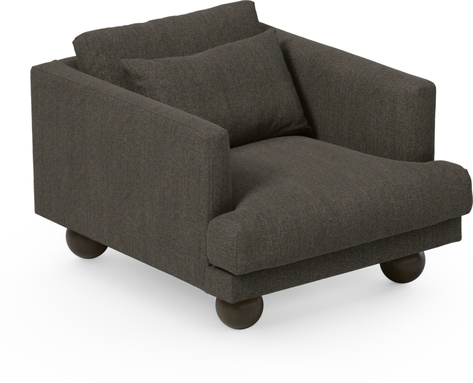 Harper - Fåtölj, 75 cm - Brun