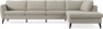 County - 3-sits soffa med divan höger - Beige