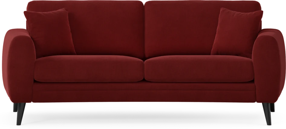 Eden - 2,5-sits soffa svängd - Röd