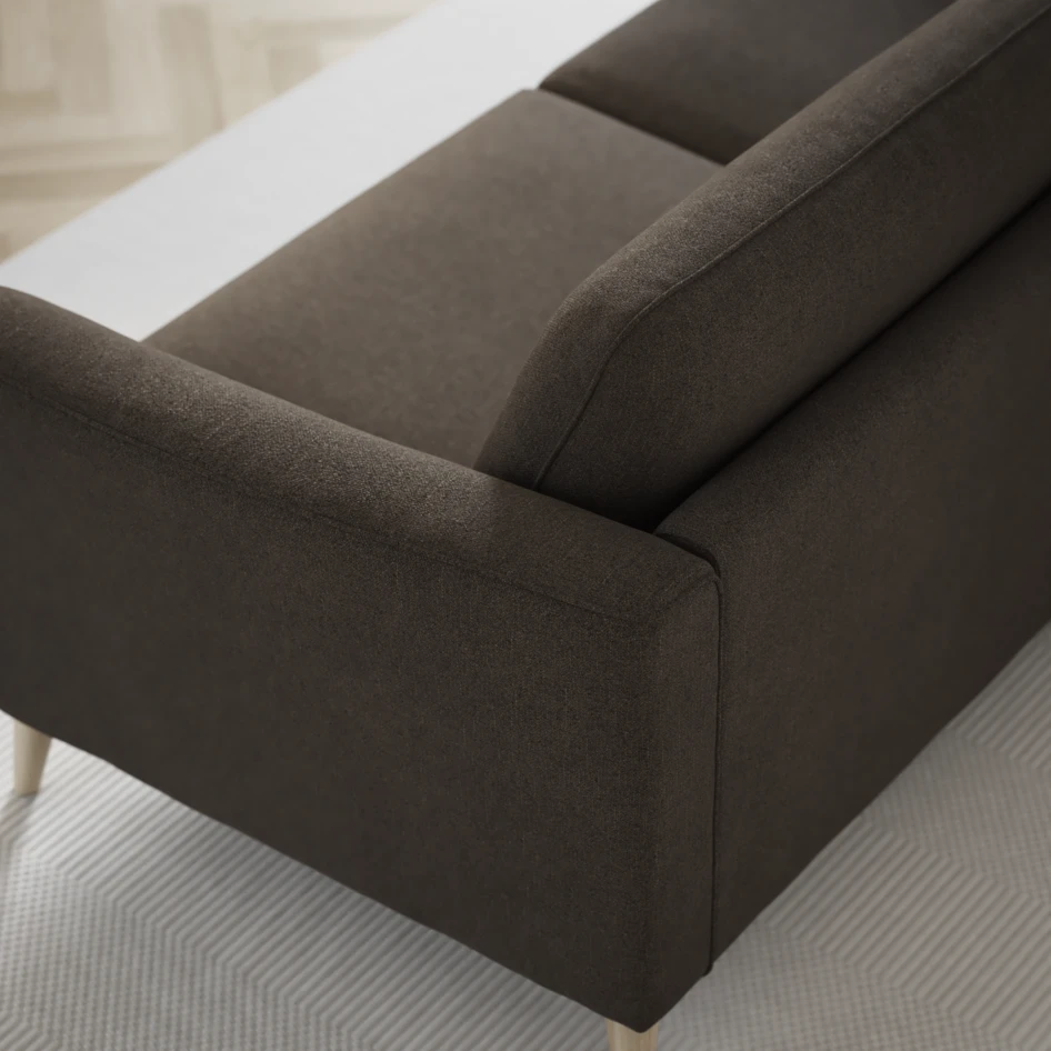 Bridge - 3-sits soffa med schäslong vänster och divan höger - Brun