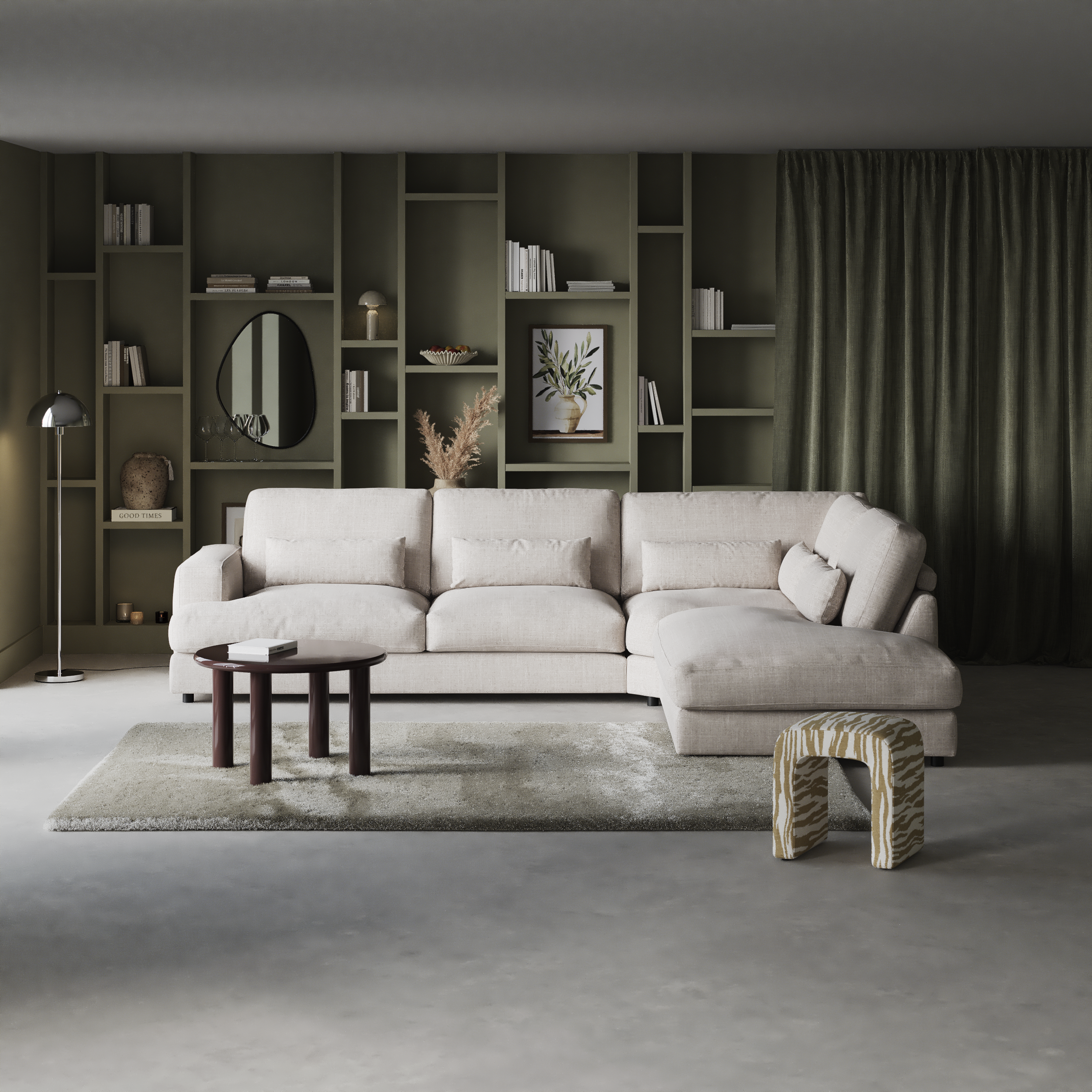 Noma - 3-sits soffa med divan höger - inspiration